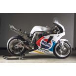 A Suzuki GSXR750 motorcycle SORN'd. Mileage unknown, Registration unknown. With race dash and