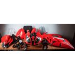 A set of OEM BMW S1000RR Gen II red bodywork.