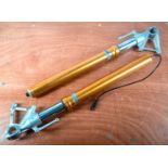 A pair of BMW S1000RR front suspension forks.