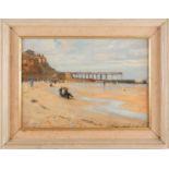 Frank Lewis Emanuel (1866-1948) British, 'The Old Jetty, Cromer', oil on panel, signed to lower left