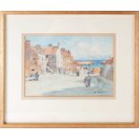 Thomas Swift Hutton (1860-1935), 'A View of Dunbar, Scotland', watercolour, signed to lower right