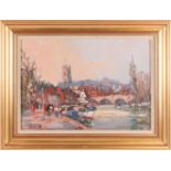 William Davies (b.1928), 'Henley on Thames', oil on canvas, signed to lower left corner, 35 cm x