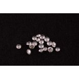 A group of eighteen round brilliant-cut diamonds, various clarity/colour, largest approximately 0.11