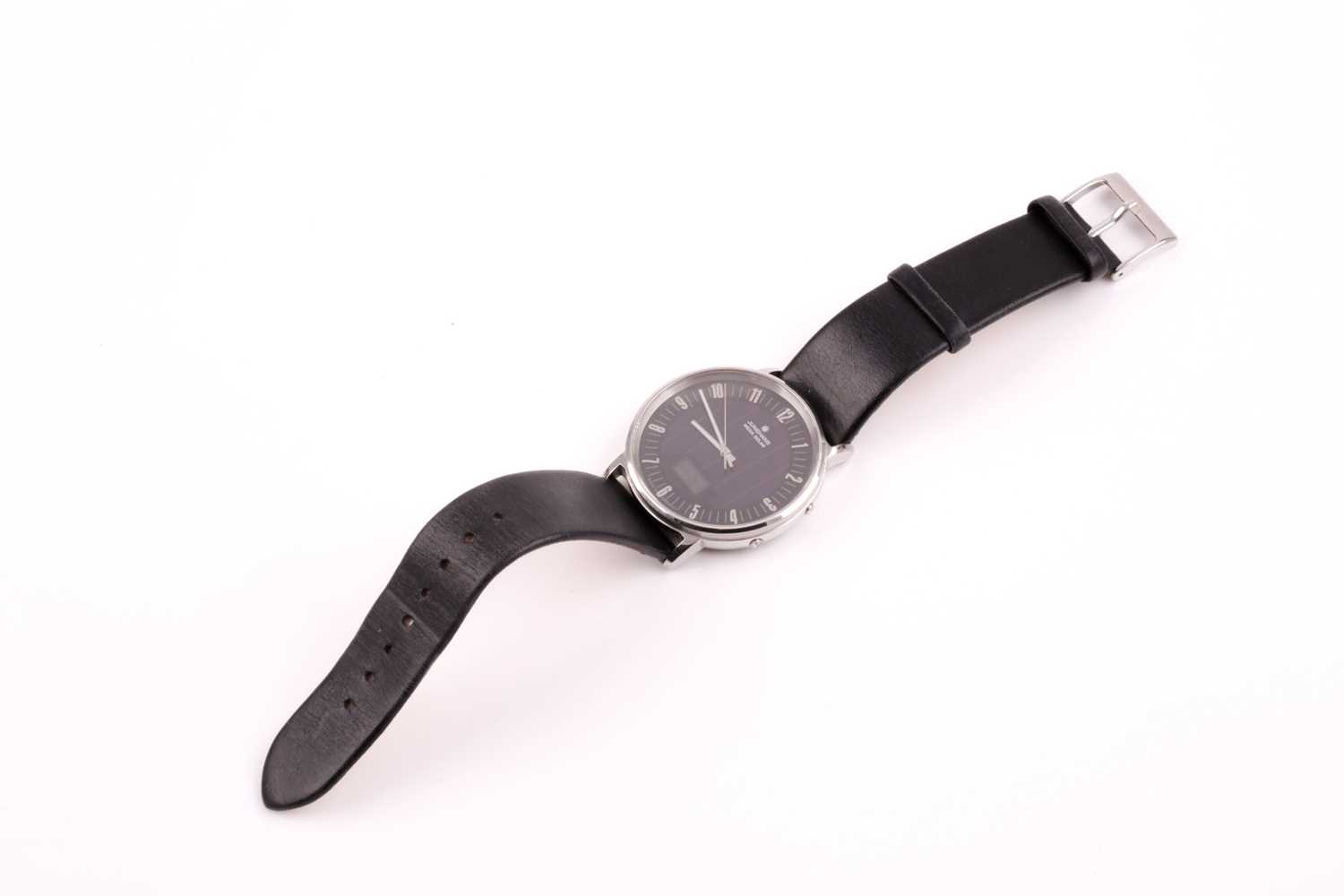 A Junghans Mega Solar radio controlled wristwatch, the black dial with small silvered numerals, - Image 10 of 11