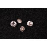 A near pair of round brilliant-cut diamonds, 0.27 and 0.29 carats approximately, approximate clarity