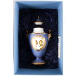 A rare Wedgwood Golden Wedding Rams Head vase, commemorating the golden wedding of Her Majesty The