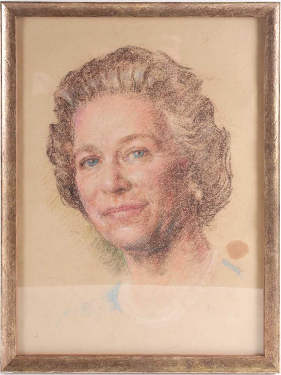 Bernard Hailstone (British, 1910-1987), 'Queen Elizabeth II', preparatory sketch, pastel on paper,