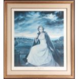 A framed limited-edition print after Joseph Wallace King of HM Queen Elizabeth II, signed and