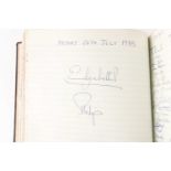 Of Railwayana Interest: A rare visitors book with signatures of HM Queen Elizabeth II and HRH Prince