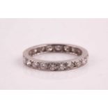 A diamond full eternity ring, set with round brilliant-cut diamonds, approximate colour / clarity