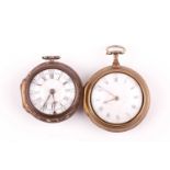 Two Georgian pair cased pocket watches, one by James Wilson of London, the other by Henry Redpath of