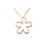 An 18ct white and yellow gold floral splash pendant, the abstract flower formed of a white and