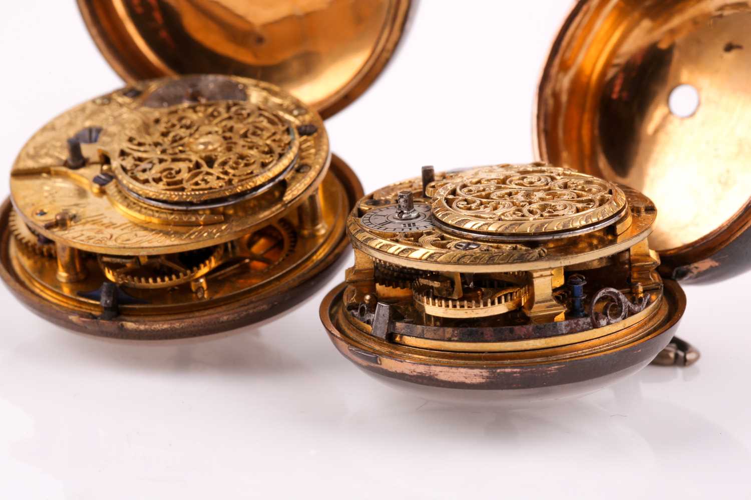 Two Georgian pair cased pocket watches, one by James Wilson of London, the other by Henry Redpath of - Image 4 of 10