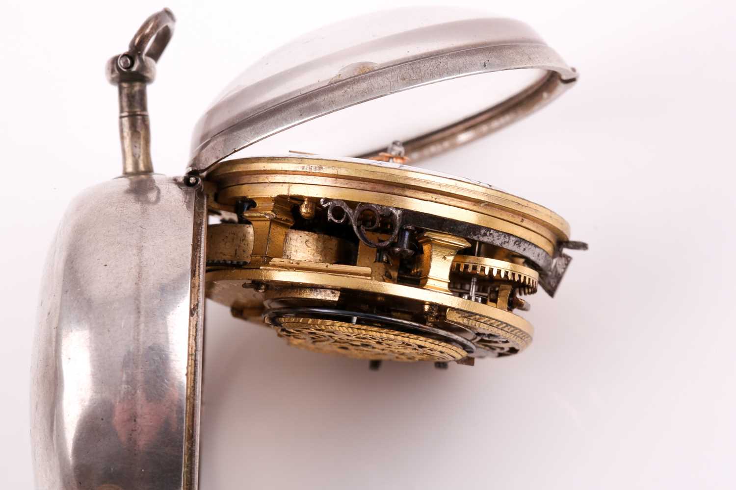A George III silver pair-cased pocket watch, by Ovingham of London, hallmarked London 1770, - Image 9 of 13