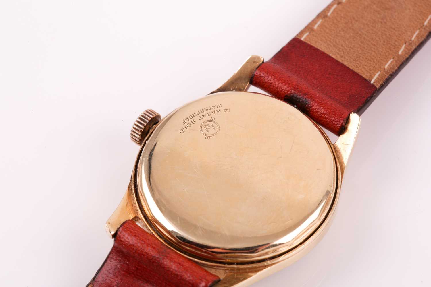 A vintage military style watch, the circular brushed copper dial with Arabic indices, outer minute - Image 5 of 6