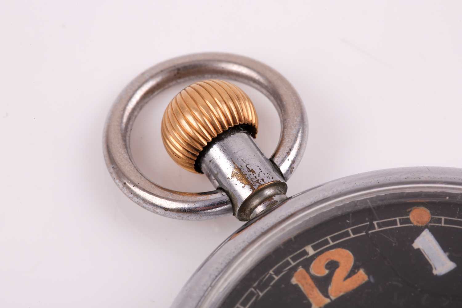 A Jaeger Lecoultre military pocket watch, the black dial with luminous and non-luminous Arabic - Image 4 of 5