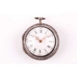 A George III silver pair-cased pocket watch, by Ovingham of London, hallmarked London 1770,