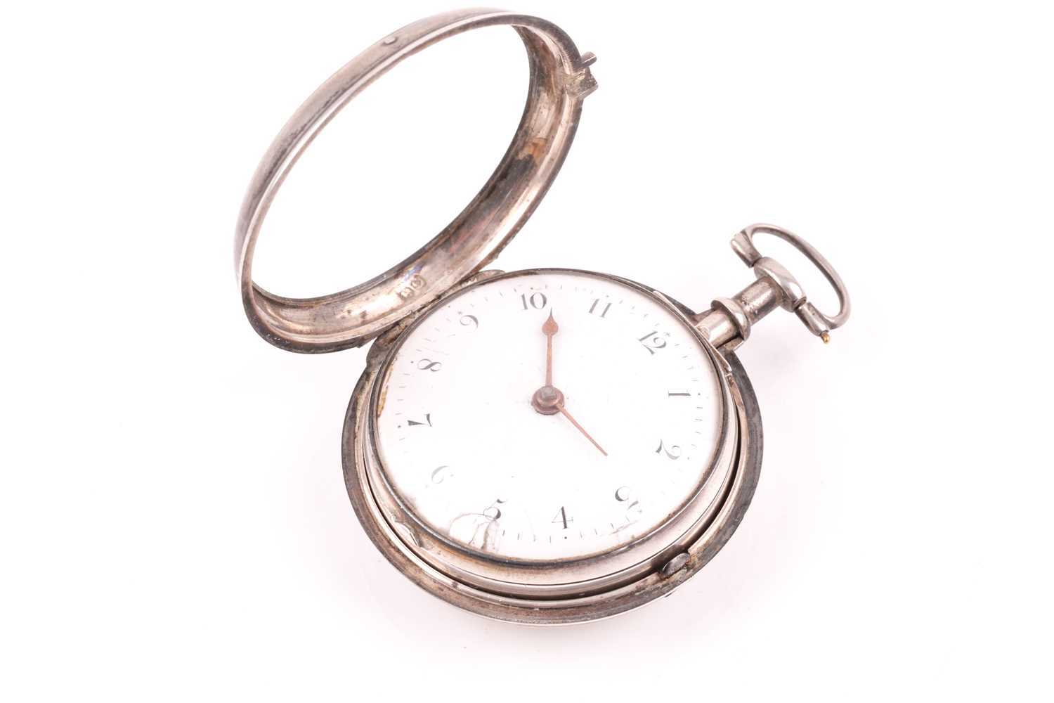 A George III silver pair-cased pocket watch, by T. Strong of London, hallmarked London 1809, the - Image 12 of 13