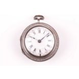 A George III silver pair-cased pocket watch, by J Tarts of London, hallmarked London 1776, the white
