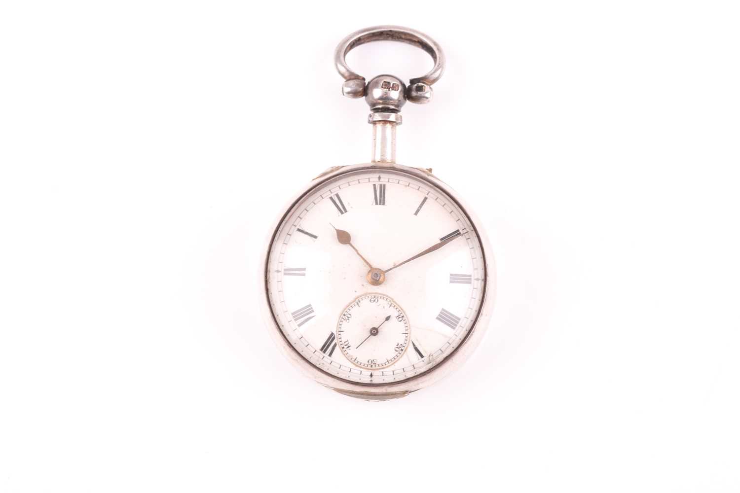 A George V silver pair-cased pocket watch, hallmarked London 1918, the white enamel dial with - Image 10 of 10