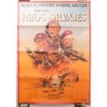 A Warner Brothers original 1978 promotional poster for 'Wide Geese', Spanish version, 'Patos