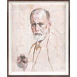 Jonathan Yeo (b.1970), 'Sigmund Freud', print on paper, numbered 17/25, 55 cm x 43.5 cm glazed in