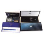 A Montblanc Meisterstuck ballpoint pen, in original box with paperwork, together with a boxed