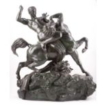 Antoine Louis Barye (1796 - 1875) French, 'Thésée combattant le Centaure Biénor' [Theseus Fighting