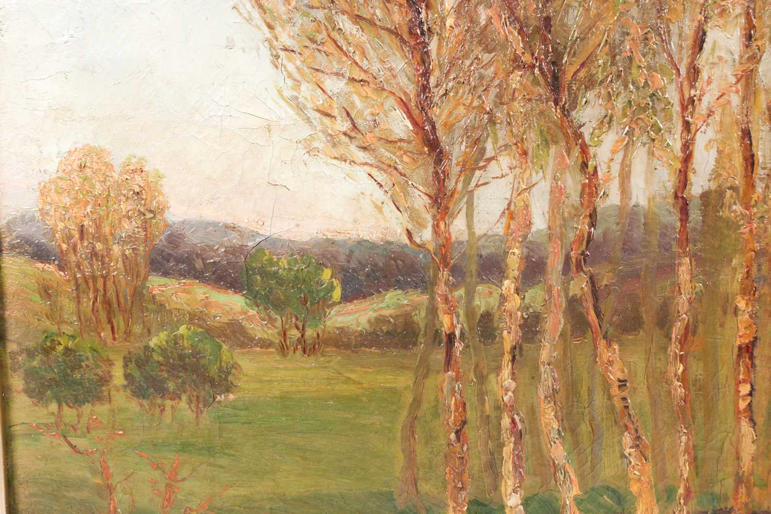 20th century school, possibly Andreas Kappenberg?, an impressionist style landscape, oil on - Image 3 of 5