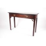 A "Chippendale" style mahogany side table with faux frieze drawers and "Chinoiserie" pierced