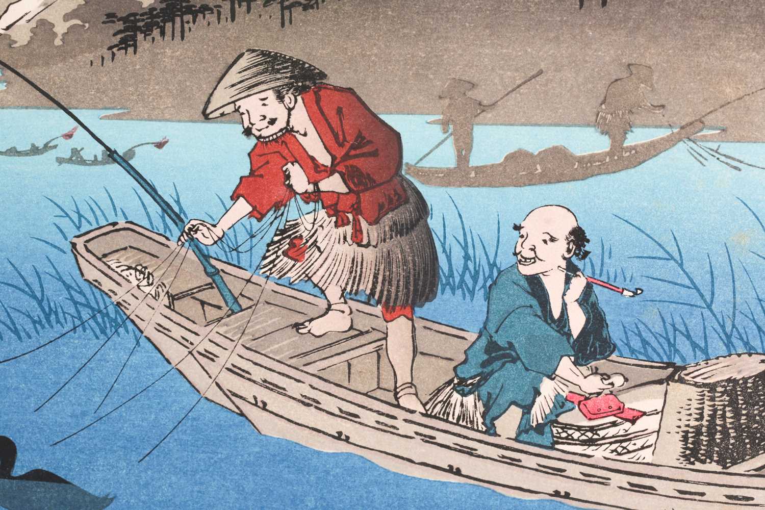 Keisai Eisen (19th century), Godo - Juku - Night Fishing on the Nagara River, the 54th station of 69 - Image 3 of 7