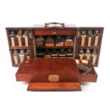 An early 19th century mahogany apothecary's box by J. & T. Gumes of Clerkenwell, London. With fitted