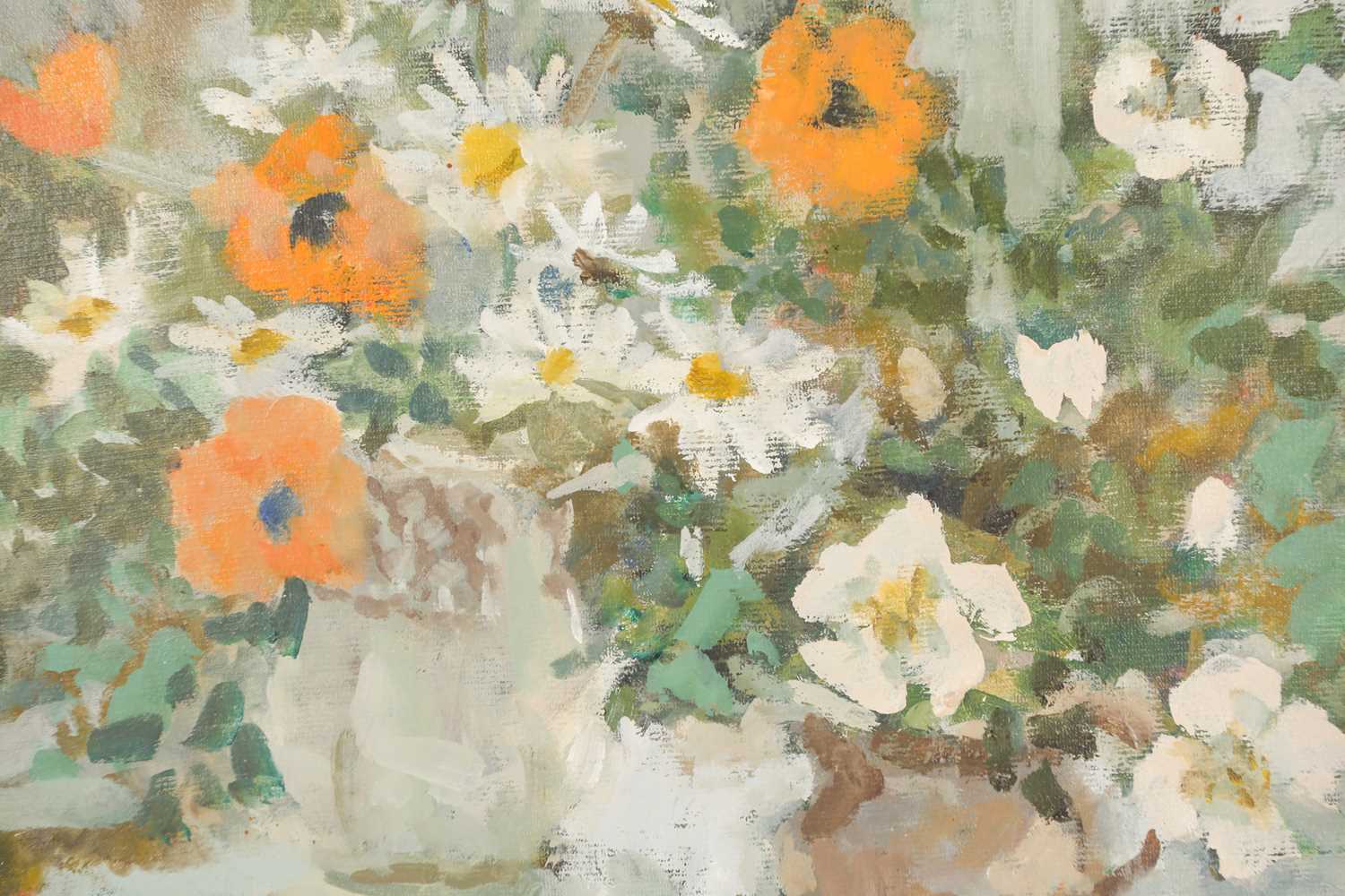 Prue Sapp (1928-2013), 'Summer Flowers', still life study, oil on panel, signed to lower right - Image 2 of 4