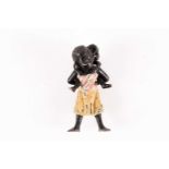 A 19th century Austrian cold painted bronze figure of an African mother and child, 4.2 cm high.