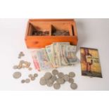 A quantity of loose British and world low denomination coins, to include a small quantity of pre