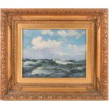 Alex Maclean RBA (1967-1940), seascape under blue sky with clouds, oil on canvas, signed to lower