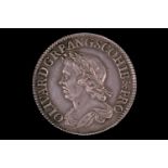 British coins, Oliver Cromwell, Shilling, 1658, draped bust l, rev, crowned shield, milled edge,