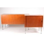 Heinrich Roepstorff, a 1960s Danish teakwood veneered tambour fronted rectangular sideboard with