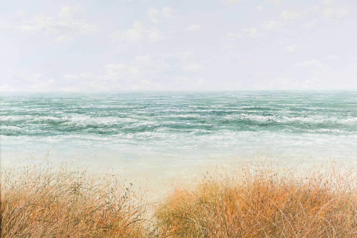 Patrice Marchal (b.1963), 'Rivage Marin', 2001, a large costal seascape, oil on canvas, signed to - Image 2 of 7