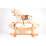 A laminated pine rocking horse, by Ian Armstrong, Rocking Horse Maker of Durham City, England, on