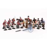 A collection of painted lead Del Prado military figures, to include a rider on horseback.