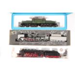 Two boxed Liliput HO Model Railways (Austria) locomotives and tenders; 105 02 and 18 02, each with
