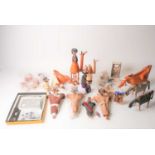 Frank Meisler (20th century) Israeli, a good collection of handmade animals and figures in teak