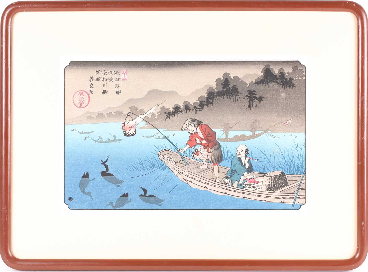 Keisai Eisen (19th century), Godo - Juku - Night Fishing on the Nagara River, the 54th station of 69
