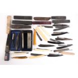 A collection of 19th and early-20th century cutthroat razors. To include a part-complete 'Days of