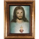 Les Coleman (1945-2013) English, 'Jesus Christ' (2006) depicting a cross-eyed Jesus with the