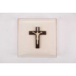 Nancy Fouts (American, 1945-2019), an abstract sculpture comprised of a cast metal cross with a