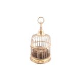 Nancy Fouts (American, 1945-2019) 'Caged Nest', 2017, comprised of a vintage brass birdcage with a