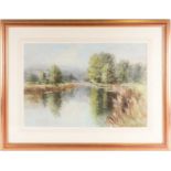 Aubrey R. Phillips R.W.A. (1920-2005), A quiet stretch in the river, pastel, signed lower right