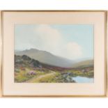 Reginald Daniel Sherrin, (1891-1971), Dartmoor Landscape, gouache, signed lower right, 38 cm x 52